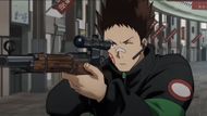 Heisuke, as seen with his custom-made rifle (Image Source: TMS Entertainment)